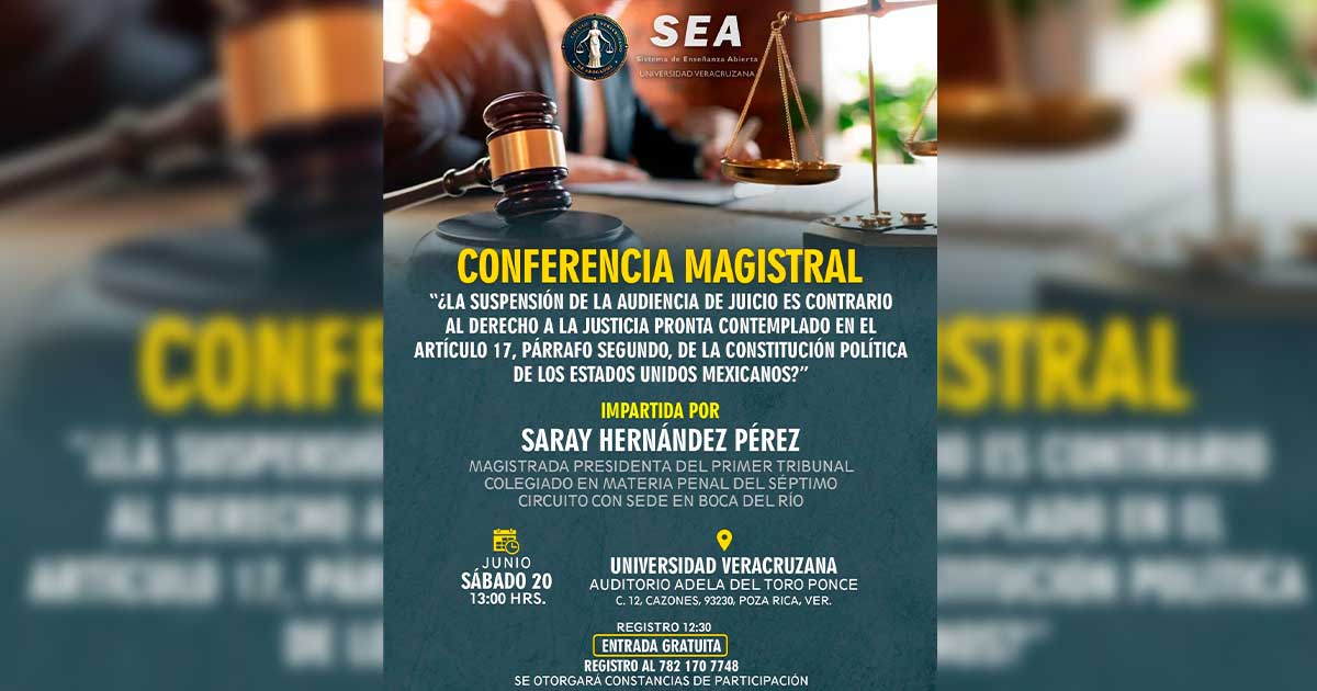 Invitan a conferencia magistral
