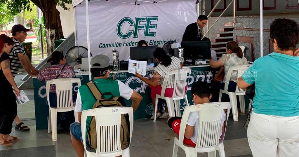 Este miércoles retiran los módulos de atención de CFE