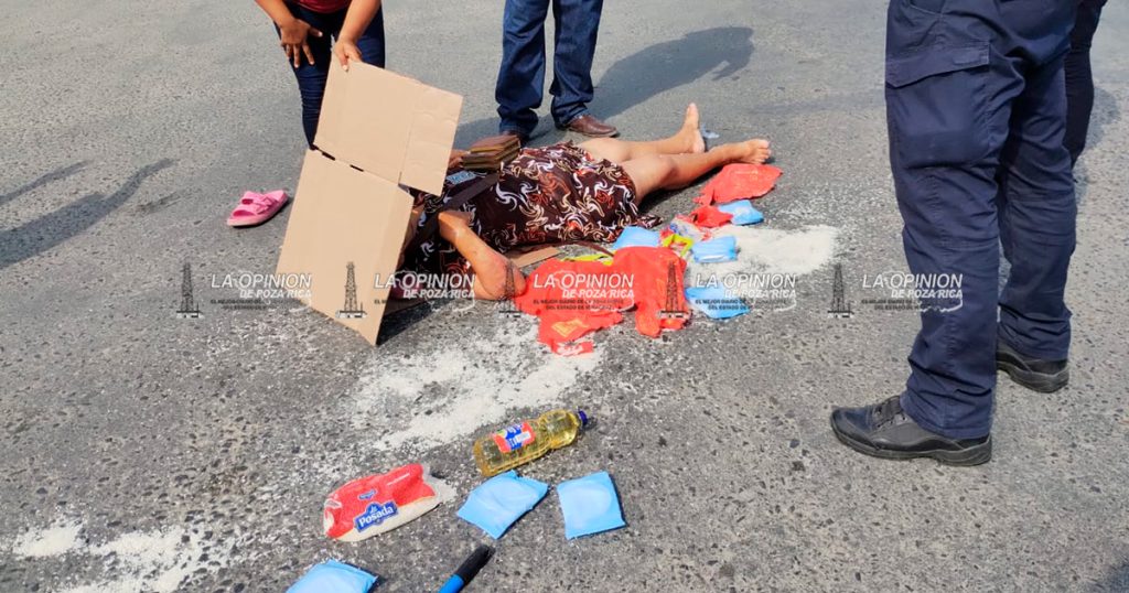 Mujer de la tercera edad resulta gravemente lesionada tras ser atropellada en la carretera Cazones–Poza Rica
