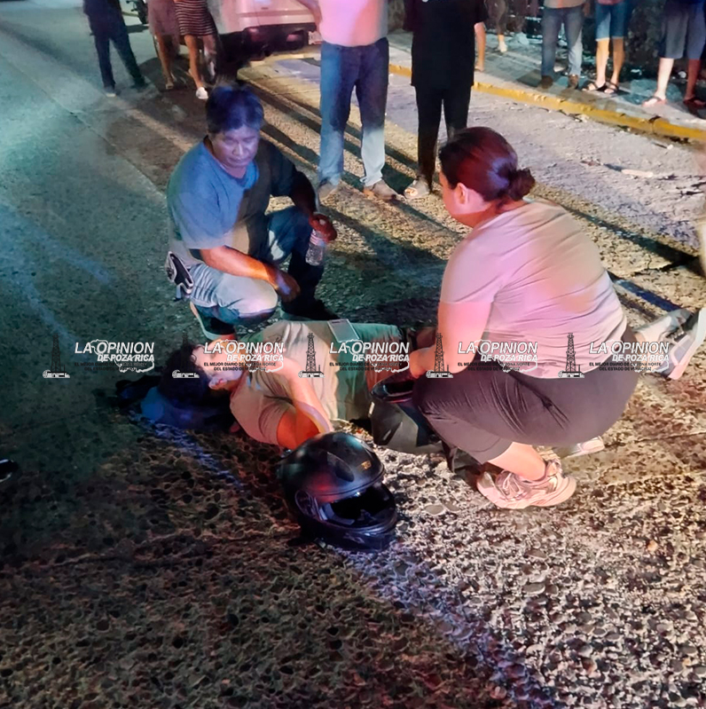 Conductor huye tras presunto corte de circulación y deja a motociclista gravemente herido en la Lázaro