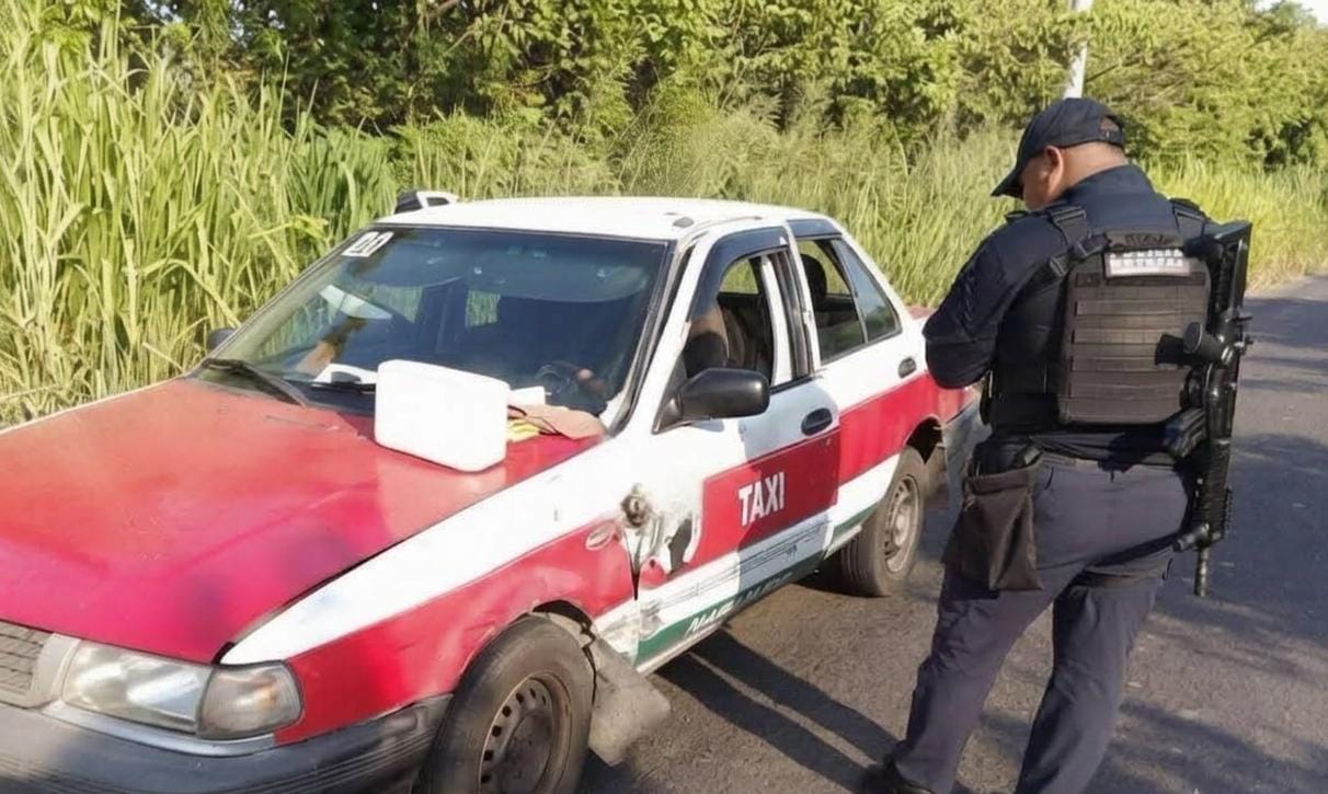 Motociclista se mata contra taxi en la carretera Tuxpan–Tamiahua