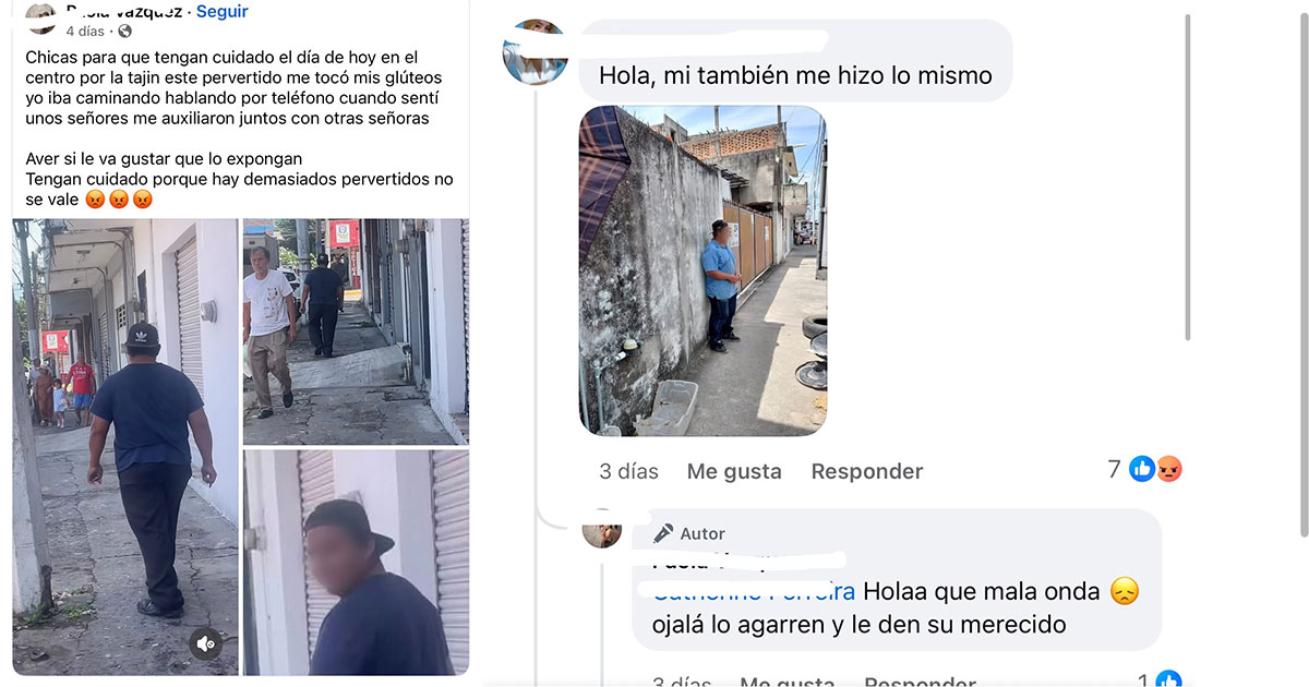 Denuncian presunto caso de acoso sexual en las calles de la colonia Tajín Denuncian presunto caso de acoso sexual en las calles de la colonia Tajín