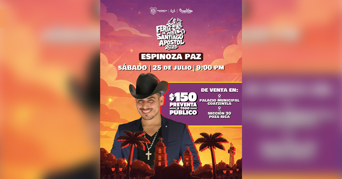 Amplían venta para concierto de Espinoza Paz Amplían venta para concierto de Espinoza Paz