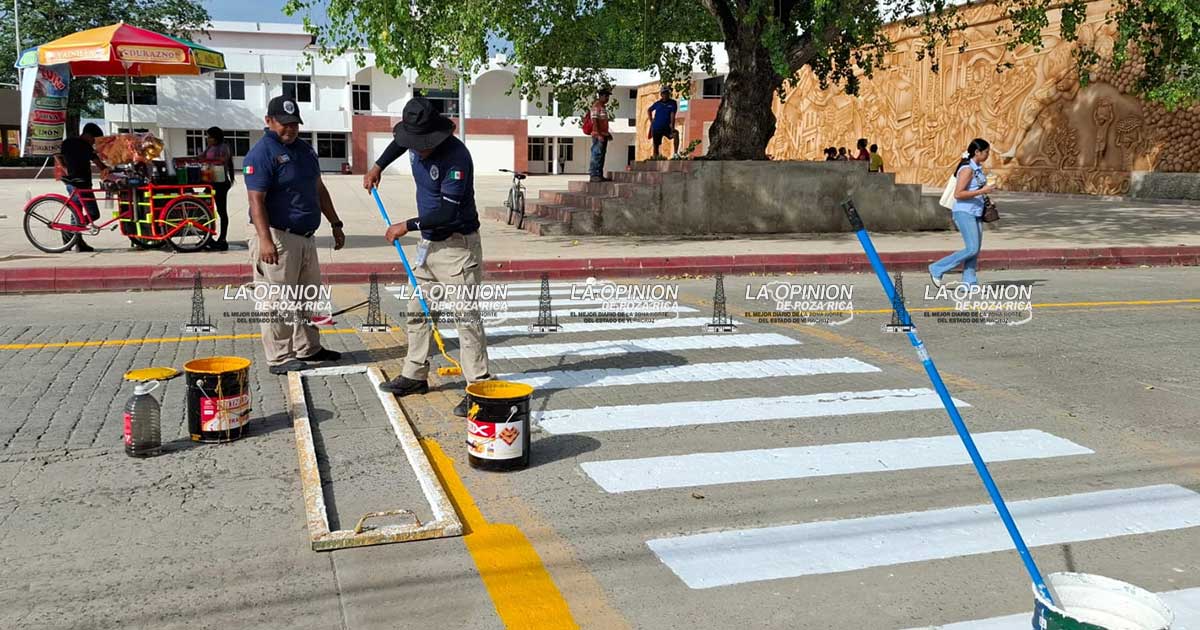Avanza 60% el balizamiento y la pinta de cruces peatonales Avanza 60% el balizamiento y la pinta de cruces peatonales
