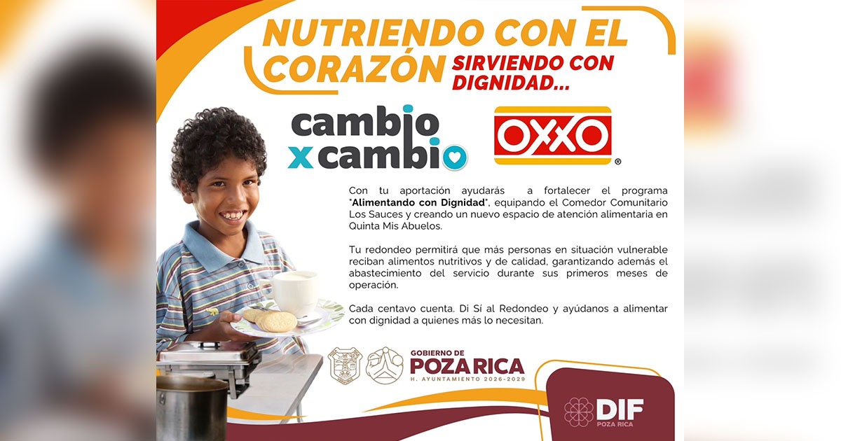 El Sistema Municipal DIF y OXXO lanzan campaña de redondeo "Cambio x Cambio" en favor de la seguridad alimentaria El Sistema Municipal DIF y OXXO lanzan campaña de redondeo "Cambio x Cambio" en favor de la seguridad alimentaria