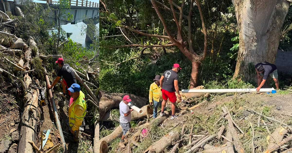 CAEV y CAPUFE concluyen reparación de fuga; inicia restablecimiento gradual del servicio de agua en Gutiérrez Zamora CAEV y CAPUFE concluyen reparación de fuga; inicia restablecimiento gradual del servicio de agua en Gutiérrez Zamora