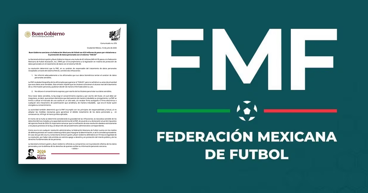 Multa millonaria a la FMF por incumplir normas de protección de datos personales Multa millonaria a la FMF por incumplir normas de protección de datos personales