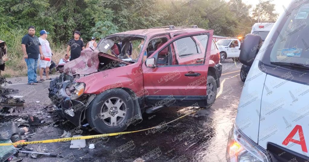 Choque frontal deja siete lesionados, tres de ellos graves, en la carretera Tihuatlán–Poza Rica