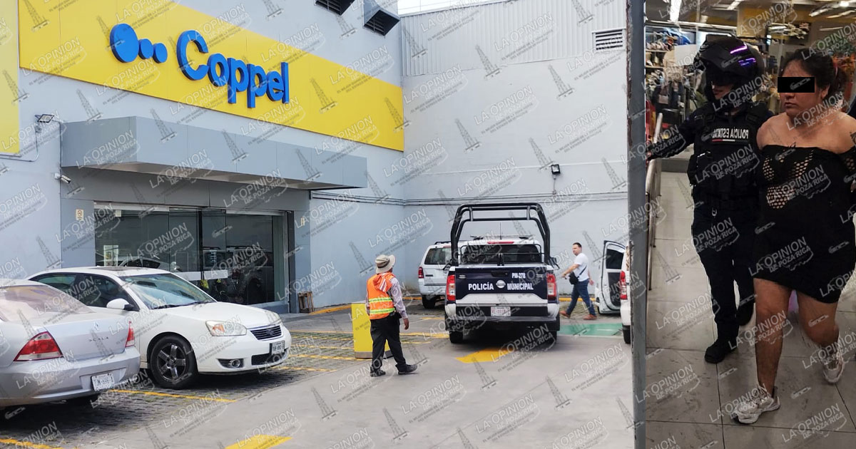 Detienen a mujer tras presunto robo de mercancía en tienda departamental de Poza Rica Detienen a mujer tras presunto robo de mercancía en tienda departamental de Poza Rica