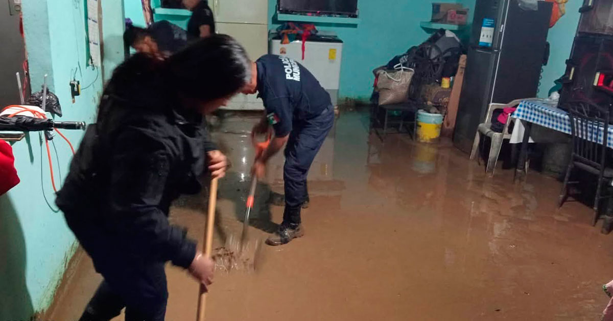 Implementan operativo permanente por intensas lluvias en la Sierra Norte de Puebla