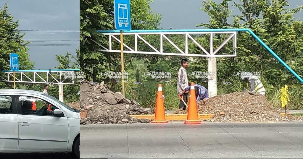 Construyen parador por seguridad de usuarios del transporte Construyen parador por seguridad de usuarios del transporte