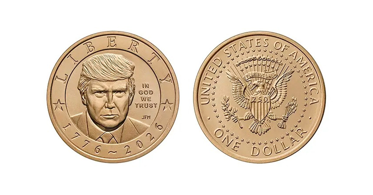 Emiten moneda con imagen de Trump Emiten moneda con imagen de Trump