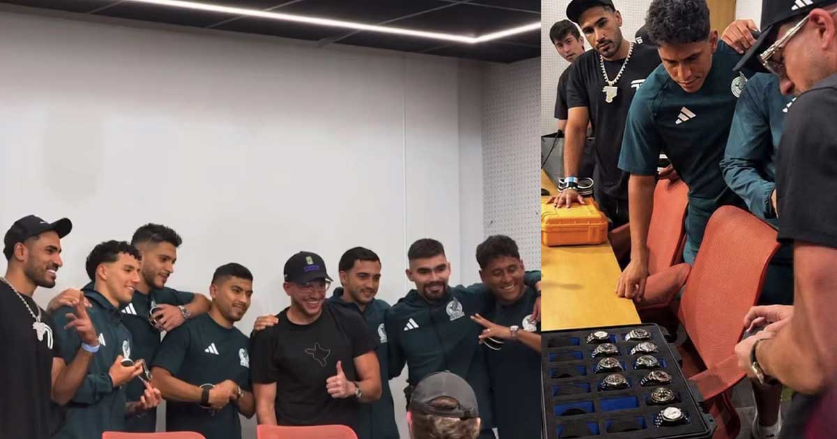 Influencer regala a Selección Mexicana relojes Rolex tras ganar millonaria apuesta