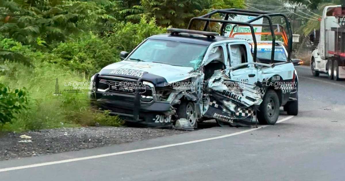 Aparatoso accidente de una patrulla de Policía Municipal