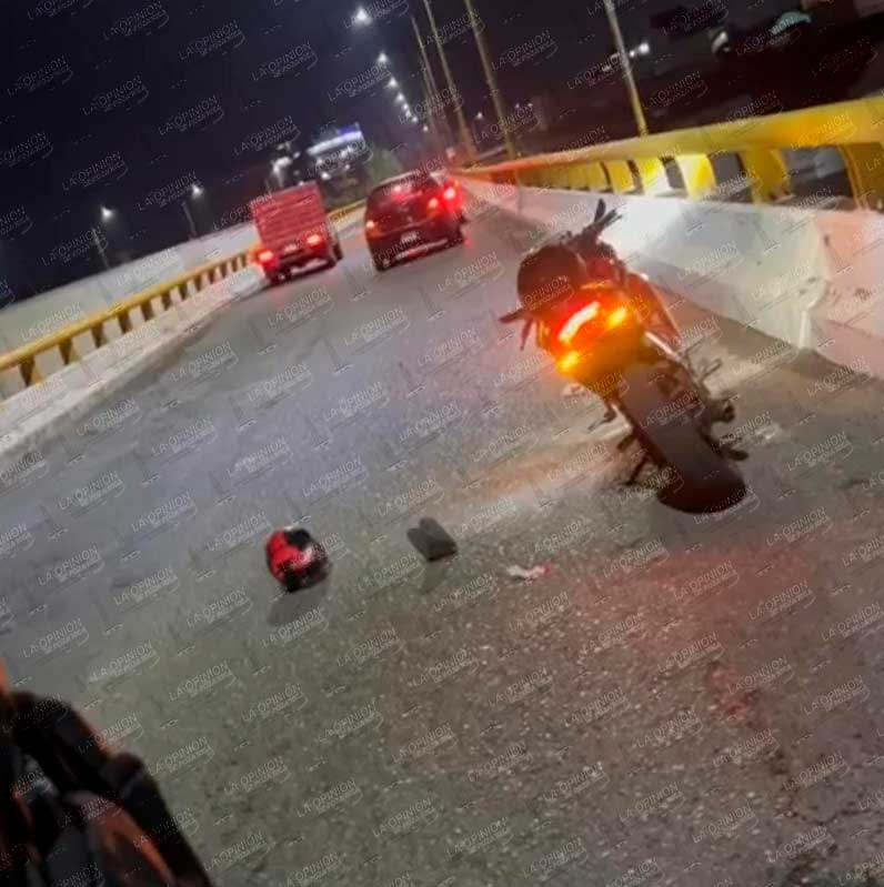 Motociclista casi se queda sin brazo