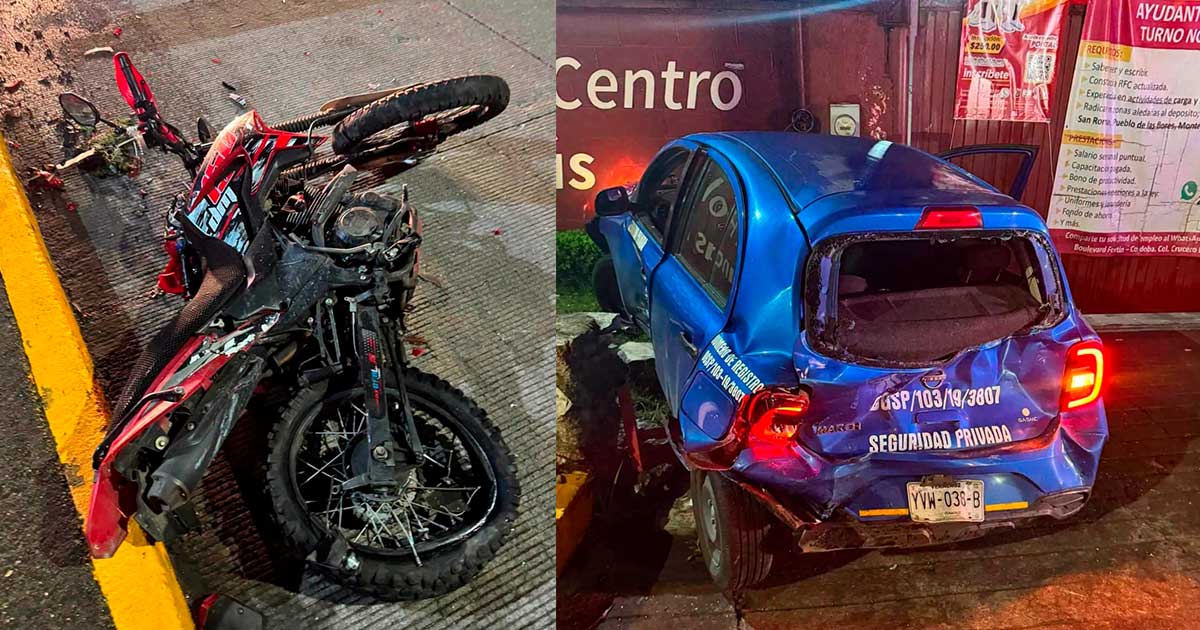 Camioneta habría provocado choque y escapado; dos personas resultan lesionadas en el bulevar Córdoba-Fortín