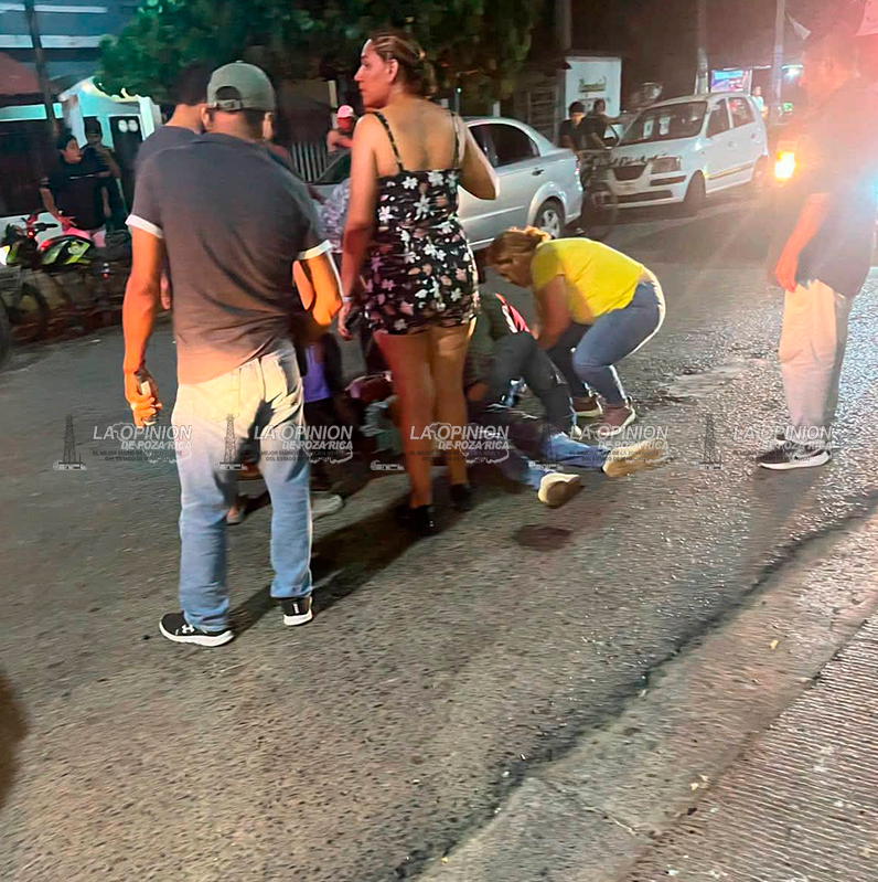 Motociclista termina en el hospital