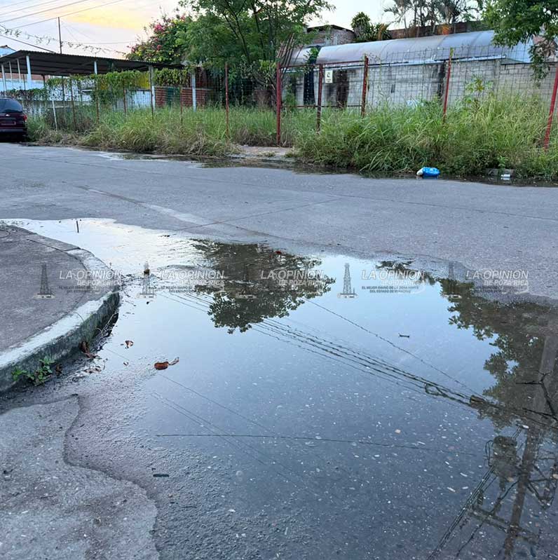 Reportan fuga de agua en la colonia 27 de Septiembre