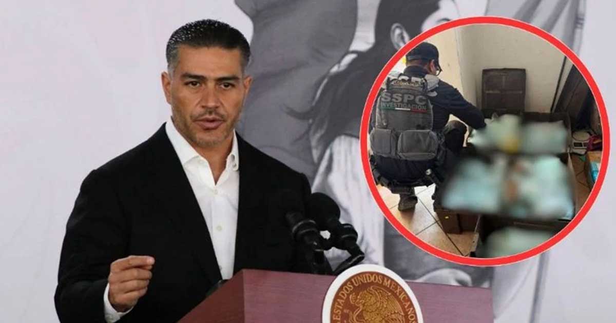 Harfuch reporta aseguramiento de 120 kilos de pastillas de fentanilo