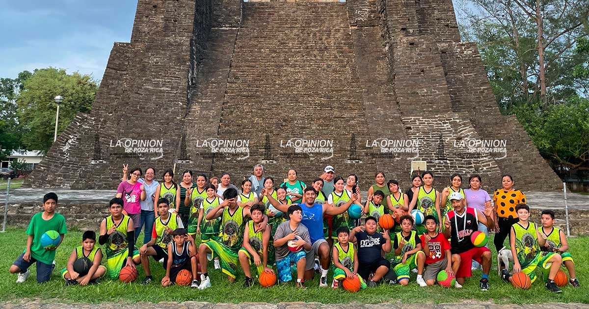 Tortugos, en Castillo de Teayo, promueven escuela de baloncesto