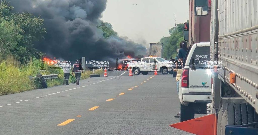Brutal choque cerca de Naranjos, en la autopista Tuxpan -Tampico