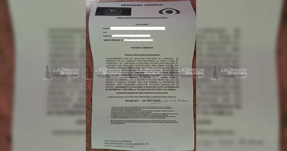 Acusan intimidación en cobranza de Banco Azteca