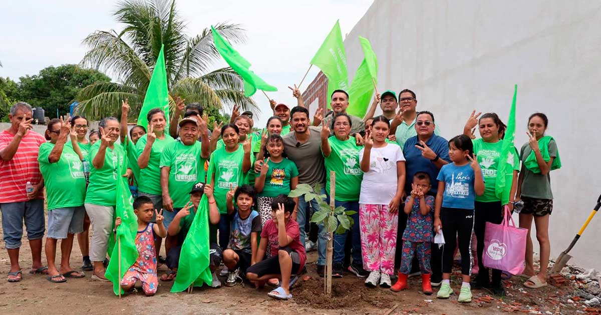 Partido Verde combate efectos del cambio climático en Veracruz; Edgar Herrera Lendechy impulsa jornadas de reforestación