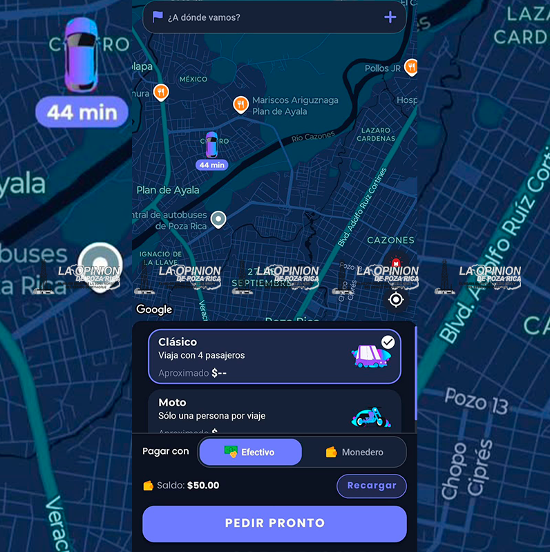 App de transporte ya opera en Poza Rica