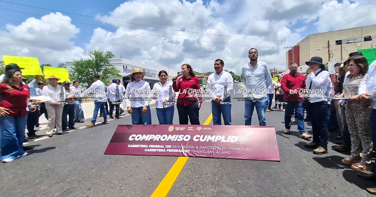 Entrega Nahle rehabilitación la carretera Álamo-Tihuatlán Entrega Nahle rehabilitación la carretera Álamo-Tihuatlán