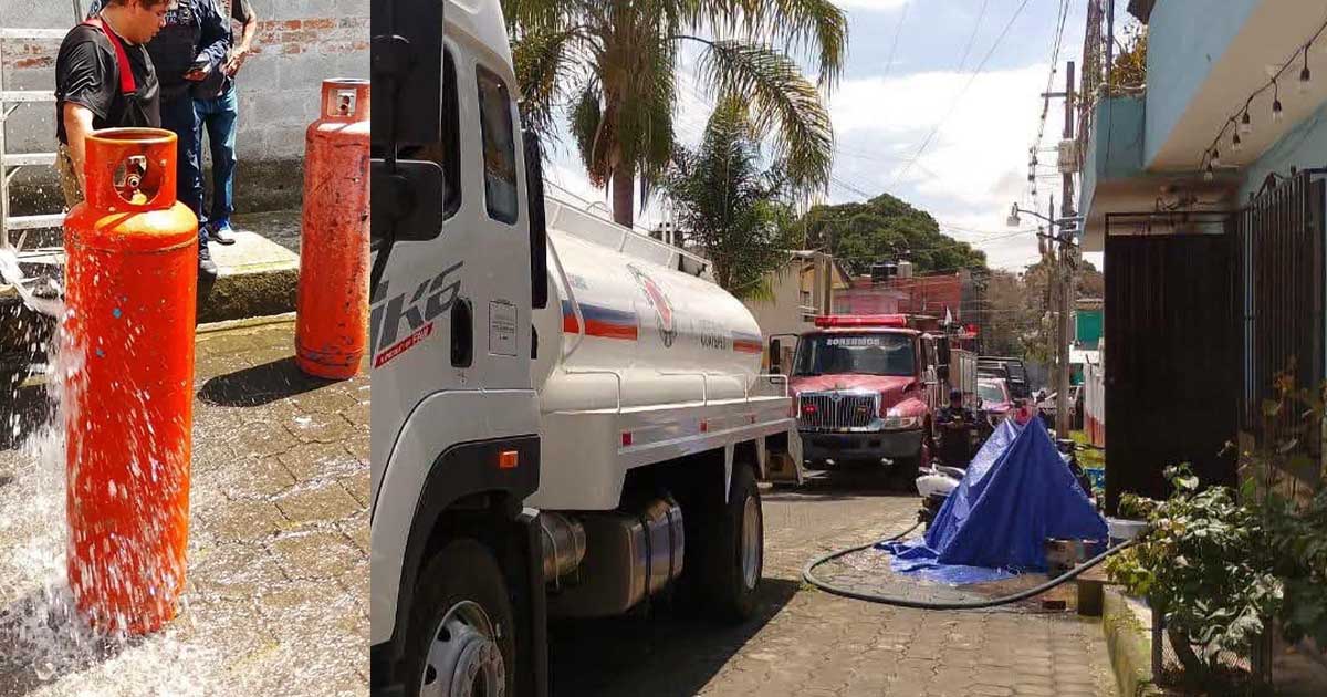 Explosión por acumulación de gas L.P. provoca movilización de cuerpos de emergencia en Coatepec