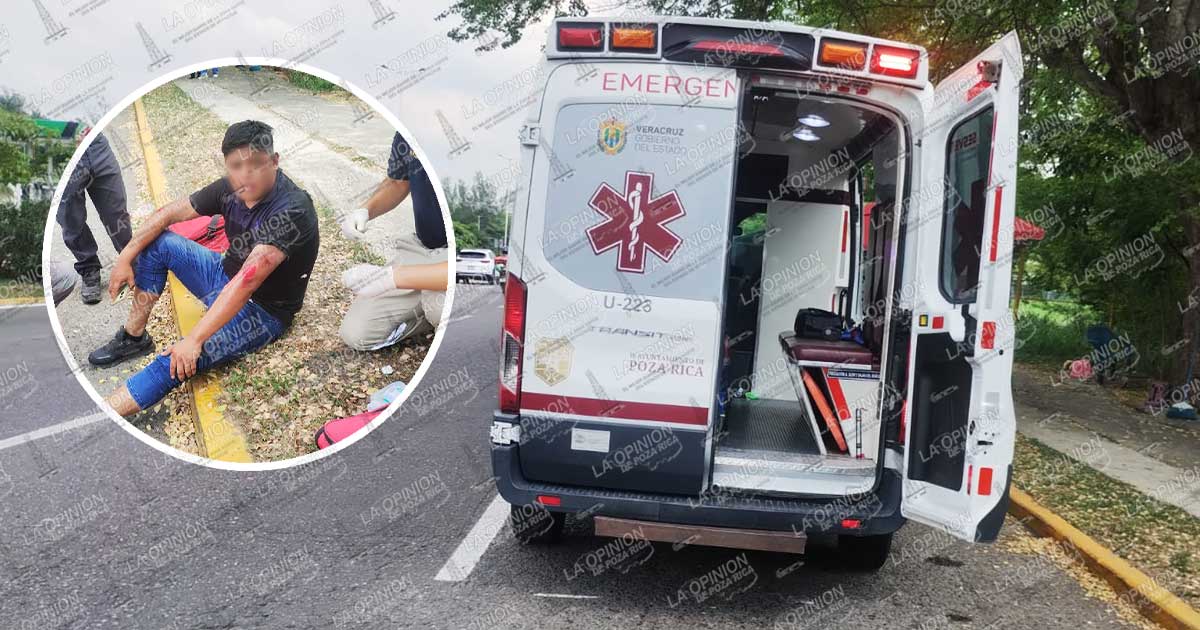 Derrapa motociclista en el bulevar Central Poniente; viajaba en unidad presuntamente prestada Derrapa motociclista en el bulevar Central Poniente; viajaba en unidad presuntamente prestada