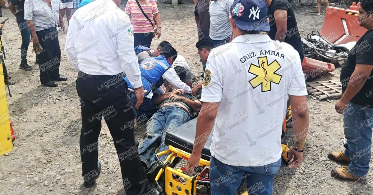 Motociclista herido tras choque Motociclista herido tras choque