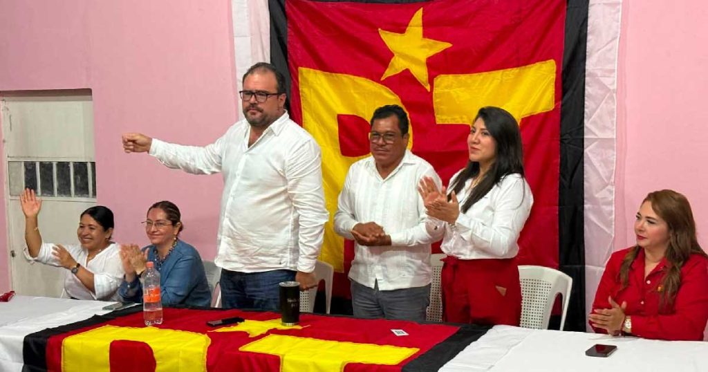 González Naveda respalda a Maleno en Huatusco quién se encargará de la afiliación del PT en 16 municipios