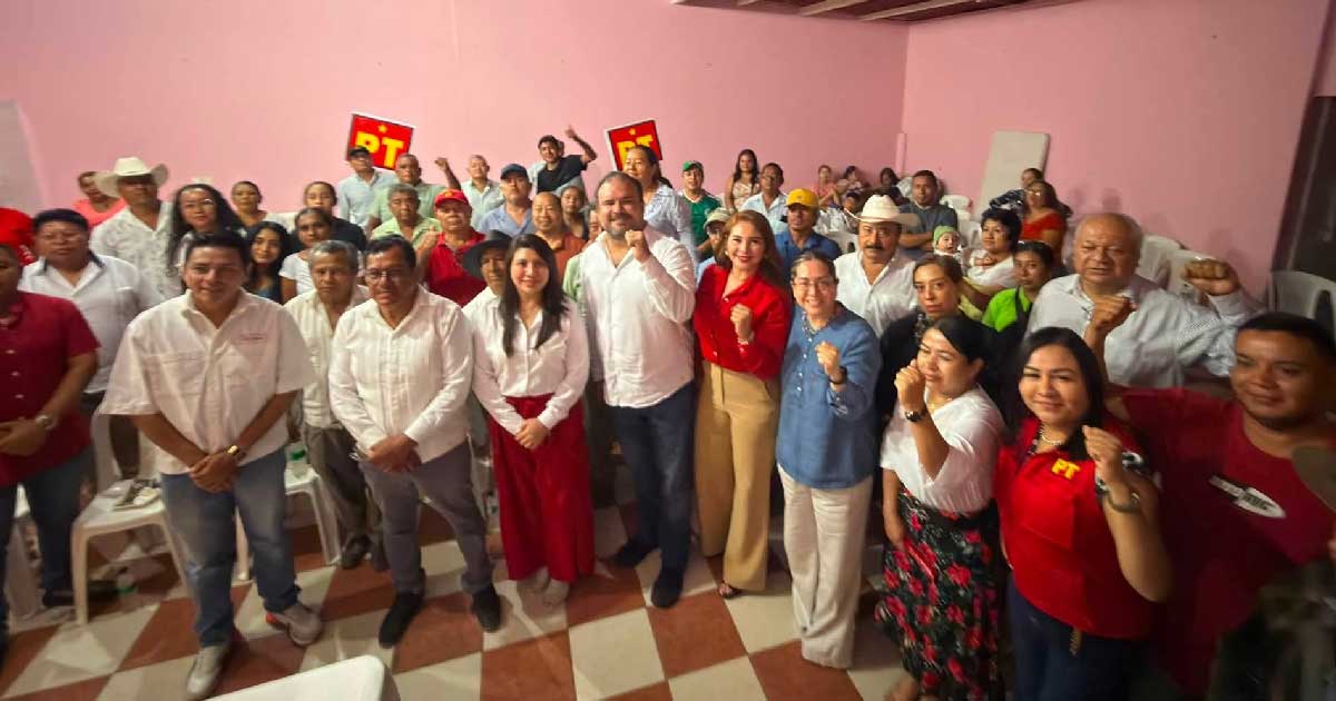 González Naveda respalda a Maleno en Huatusco quién se encargará de la afiliación del PT en 16 municipios