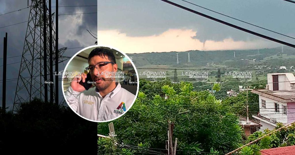 Tromba y rayo golpean Alvarado; daños en zona de "aliñadores" y torre eléctrica