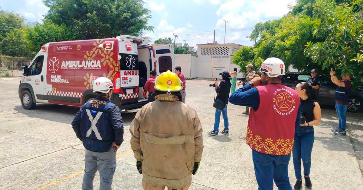 Simulacro nacional activa protocolos en Poza Rica