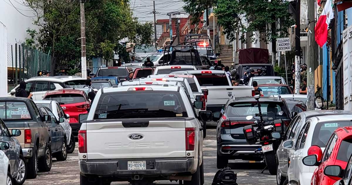 Cateo moviliza a fuerzas de seguridad en edificio del centro de Xalapa