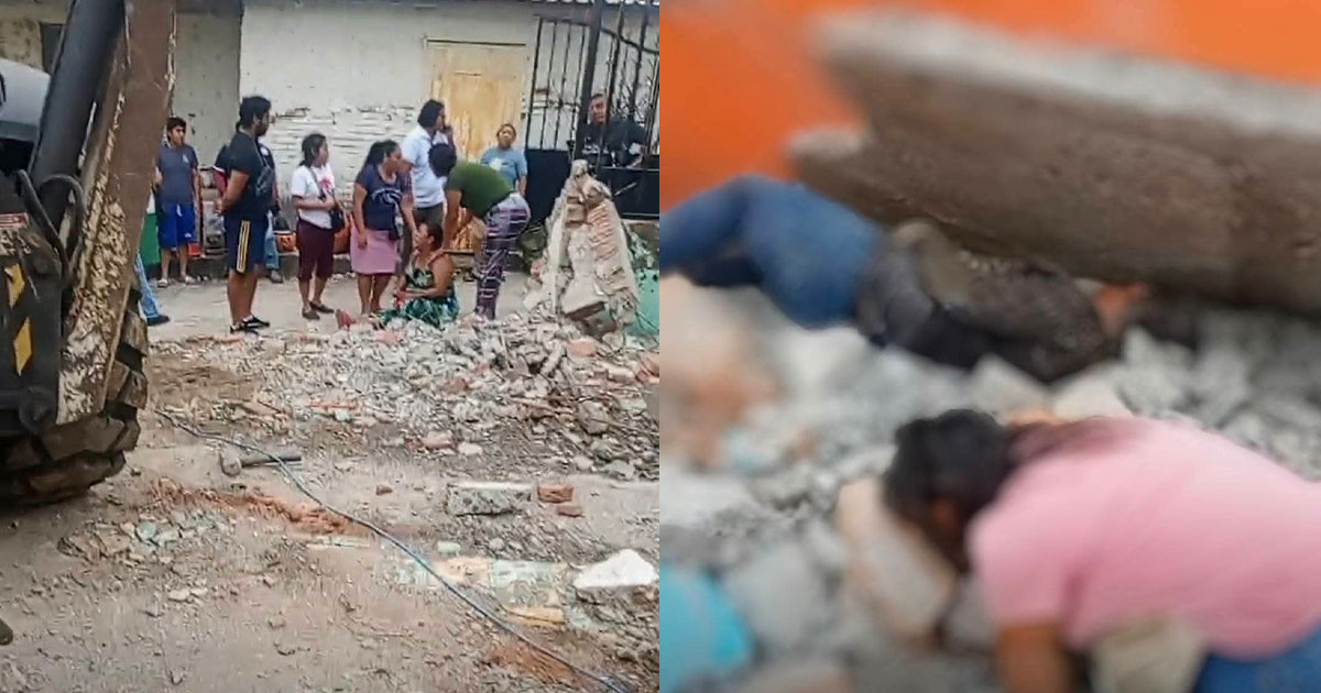Muere joven trabajador tras colapsar losa en obra del centro de San Andrés Tuxtla