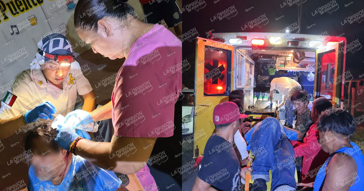 Cae de una barda y se abre la cabeza Cae de una barda y se abre la cabeza