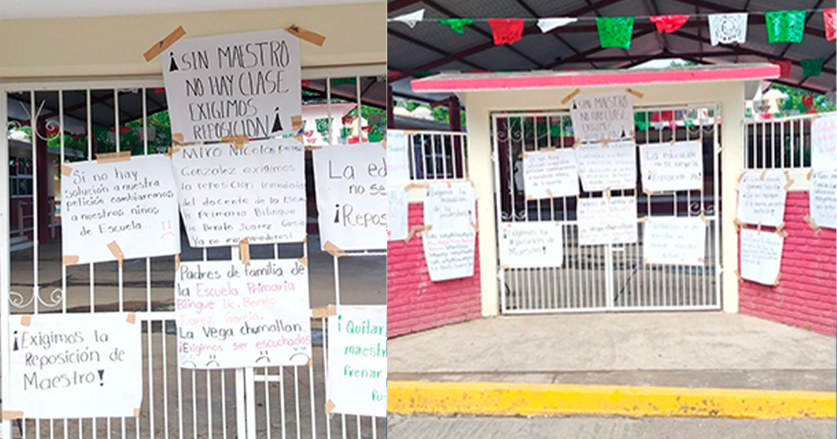 Toman escuela en La Vega, Chumatlán por falta de maestro