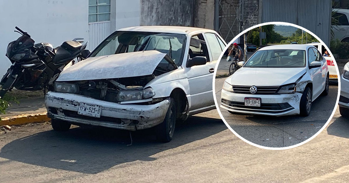 Cruce imprudente provoca encontronazo entre Tsuru y Jetta en la México-Tuxpan Cruce imprudente provoca encontronazo entre Tsuru y Jetta en la México-Tuxpan
